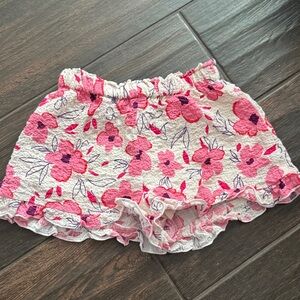 Zara Kids Floral Pink and White Shorts